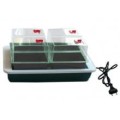 Gewächshaus 38,5x24x H15,5cm, 4 Gewächshäuser + beheiztes Tablett  Growshop -sklep ogrodniczy we Wrocławiu, Warszawie i Poznaniu