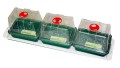 Gewächshaus 76x18,5x H19,5cm, 3 Gewächshäuser + beheiztes Tablett  Growshop -sklep ogrodniczy we Wrocławiu, Warszawie i Poznaniu