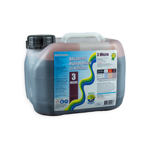 Advanced Hydroponics of Holland – Dutch Formula 3 Micro 5L Growshop -sklep ogrodniczy we Wrocławiu, Warszawie i Poznaniu