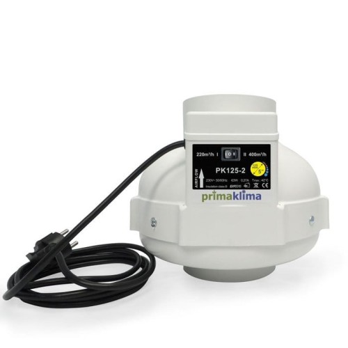 Prima Klima EBM Radialventilator 220-400 m3/h, 125 mm Growshop -sklep ogrodniczy we Wrocławiu, Warszawie i Poznaniu