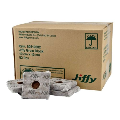 Jiffy Grow Block 10x10x6,5cm 92 Stück - Kokosnuss-Anbaublock Growshop -sklep ogrodniczy we Wrocławiu, Warszawie i Poznaniu