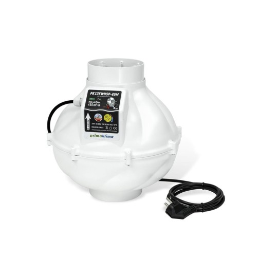 Prima Klima WHISPERBLOWER 360-460 M3/H Radialventilator, Durchmesser 125 mm Growshop -sklep ogrodniczy we Wrocławiu, Warszawie i Poznaniu
