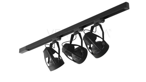 VERTICANA® Beleuchtungsset 3x Glühbirne + Fassung + Schiene | SCHWARZ | 45°-Objektiv Growshop -sklep ogrodniczy we Wrocławiu, Warszawie i Poznaniu