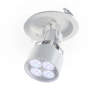 VERTICANA® Set LED-Leuchtmittel + Deckenhalter | WEISS | 45°-Objektiv