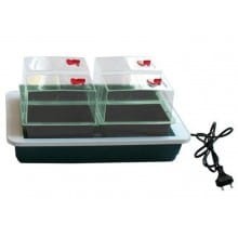 Gewächshaus 59,5 x 41 x H20 cm, 4 Gewächshäuser + beheiztes Tablett Growshop -sklep ogrodniczy we Wrocławiu, Warszawie i Poznaniu
